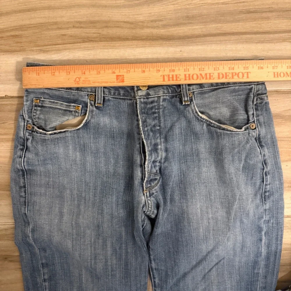 Polo Jeans Co Ralph Lauren Mercer Low Rise Straight Leg Blue Denim Jeans 33x30